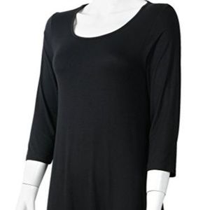 Women's 3/4 sleeve Casual Swing T Shirt Dress